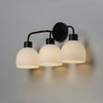 thumbnail image 3 of Coraline 3 - Light Black Modern / Transitional Incandescent Glass And Steel Wall Sconce, 3 of 5
