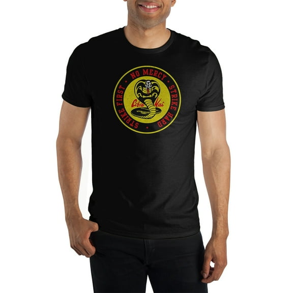 No Mercy Cobra Kai TV Series Mens Black Graphic Tee-XXL