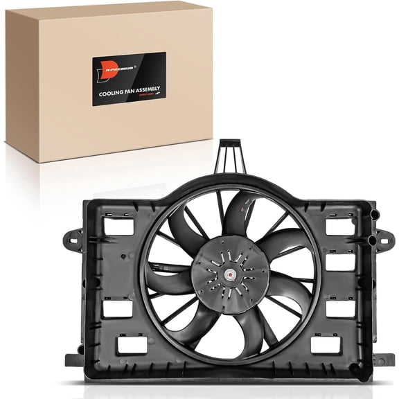 A-Premium Engine Radiator Cooling Fan Assembly with Brushless Motor Compatible with Select Chevrolet Models - Corvette 2014-2019, 6.2L - Replace# 84128343, 84486697