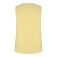 thumbnail image 6 of Jewelreauty Women Casual Waffle Tank Tops Summer V Neck Sleeveless Tunic Shirts Loose Fitting Solid Tees (XL, Yellow), 6 of 7