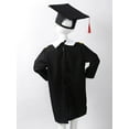 thumbnail image 4 of CHICTRY Kids Boys Girls Graduation Gown with Tassel Cap Ceremony Uniform Kindergarten Elementary School Dress Up Costume Yellow 10-12, 4 of 7