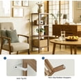 thumbnail image 6 of Garvee 4 Tier Wooden Shelf Rack, with Slatted Shelves, 12.9 x 12.9 x 18.5", Walnut, 6 of 7