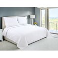 thumbnail image 1 of Marina Decoration Embroidered Stitching Coverlet Bedspread Ultra Soft Solid Bedding Summer Quilt Set with Quilted Sham, White Herringbone Pattern, 1 of 5