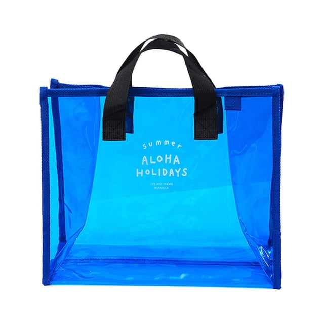 Bolsa de PVC para llevar a mano en vacaciones de verano Bolsa portátil para guardar ropa Bolsa de playa de PVC transparente de moda Bolsa de viaje
