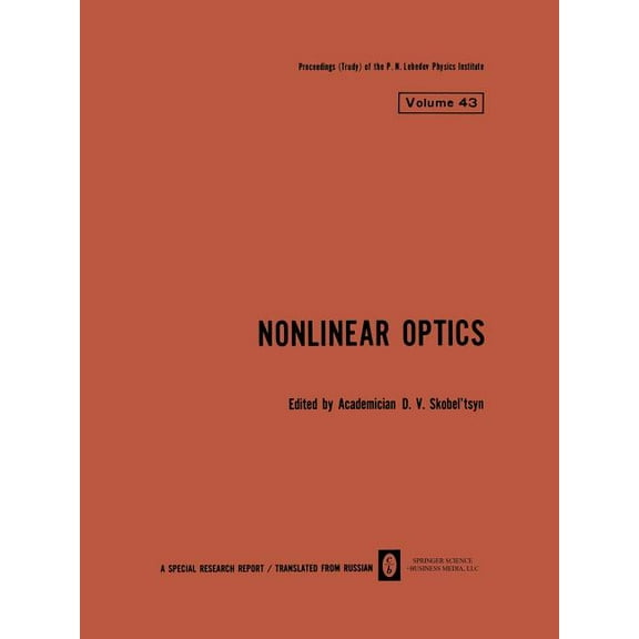 Lebedev Physics Institute Nonlinear Optics, (Paperback)