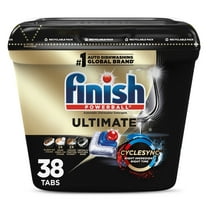(2 Pack) Finish Ultimate Dishwasher Pods, No Pre-Rinse Dishwasher Detergent Soap Tabs, Our Best Clean, 38 Count