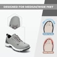 thumbnail image 2 of FitVille Wide Mens Golf Shoes Men Spiked Cushioning for Flat Feet Arch Support, Lightweight Slip-Resistant, 2 of 6