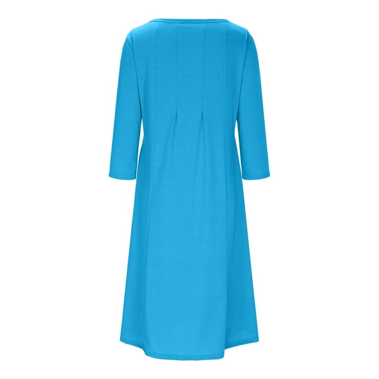 knee length dresses for ladies Waisted Tunic Midi Dress Small
