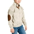 thumbnail image 5 of Fesfesfes Boys Color Block Button Down Collar Shirt Long Sleeve Comfortable Pullover Top for Kids Age 5 to 15 Years Casual Everyday Wear Soft Breathable Classic Crewneck Shirt(Beige,11-12 Years), 5 of 8