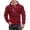 Red2, variant on Men's Waffle Knit Striped Hoodie Sweatshirt Long Sleeve Crewneck Patterned Casual Pullover