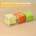 thumbnail image 3 of Divided Tea Bag Organizer Box with Drawer, Clear Acrylic Window, Magnetic Lid for Freshness, Kitchen Countertop Coffee and Tea Storage, 3 of 6