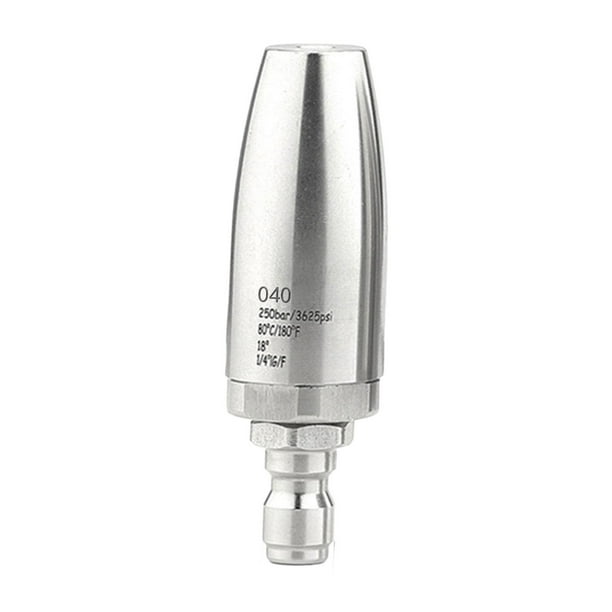 Boquilla giratoria para lavadora a presión, conector rápido de 1/4 ", resistente al desgaste, fácil instalación, piezas de repuesto de acero ino 040 Orificio