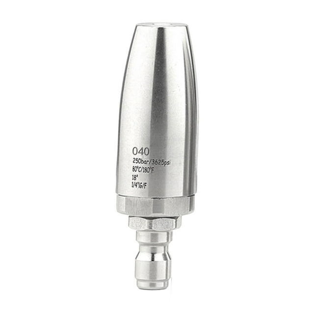 DYNWAVECA Rotating Nozzle for Pressure Washer Accessories Sturdy Stainless Steel 040 Orifice