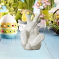 thumbnail image 4 of SLYNSHome Easter Bunny Decorations Mini Ceramic Rabbit Figurine Decor Vintage Bunny Figurine Spring Easter Home Decor, 4 of 7