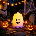 thumbnail image 5 of Halloween Ghost Lantern Flameless Candle - Safe Atmospheric Decor for Home Halloween Decor,White #1, 5 of 6