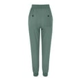 thumbnail image 5 of Green Womens Pants Womens Elastic Waist Pants Casual Trousers with Pockets Sweatpants Womens Fashion, 5 of 6