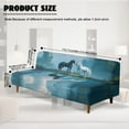 thumbnail image 7 of Xoenoiee Horse Forest Pattern Stretch Futon Slipcover Armless Sofa Cover Furniture Protector Without Armrests Slipcover Soft with Elastic Bottom for Kids, 7 of 7