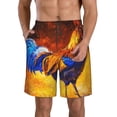 thumbnail image 1 of Balery Colorful Rooster Traje de Baño Estilo Hawaiano para Hombre, Shorts de Secado Rápido con Bolsillos-XX-Large, 1 of 6