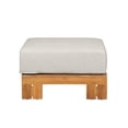 thumbnail image 2 of Paradiso Outdoor Solid Teak Wood Ottoman - Gray fabric, 2 of 5