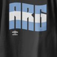 thumbnail image 3 of Umbro Kids Argentina Wavy Logo T Shirt (Black, XS-XL), 3 of 4