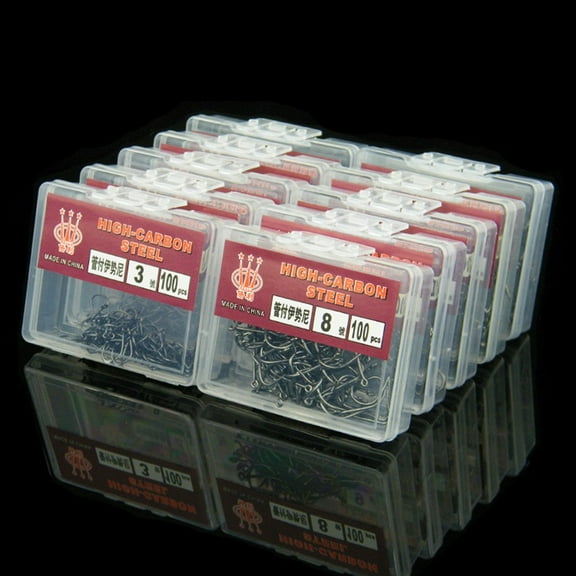 50/60/70Pcs Carbon Steel Fishhook W/ Box Fish Treble Catfish Circle Fishing Hooks for Soft Lure Fish Tackle Pesca Size 15/14/13