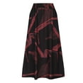 thumbnail image 4 of Skirts for Women Plus Size Printing Geometry Pattern Women Fashion Pocket Long Skirt Skirt Fitting Plus Size Y2K Fashion Retro Vintage A-Line Swing Hem Ruched Skirt, 4 of 5