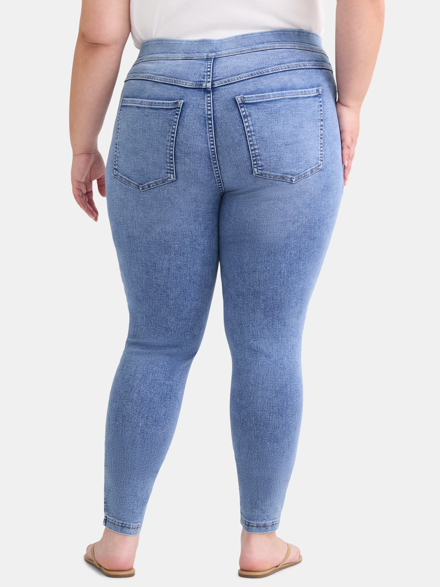 Terra & Sky Women's Plus Size High Rise Skinny Jeggings, Sizes 0X-4X