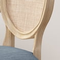 thumbnail image 4 of Camilo Wooden Dining Chair with Wicker and Fabric Seating (Set of 2), Light Blue and Natural, 4 of 4