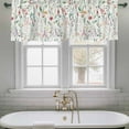 thumbnail image 4 of 2 Pack Spring Sage Floral Valance for Window Watercolor Style Red Flower Kitchen Valance Rod Pocket Short Curtain Topper Decorative Window Treatment for Living Room Bedroom 60"x18", 4 of 8