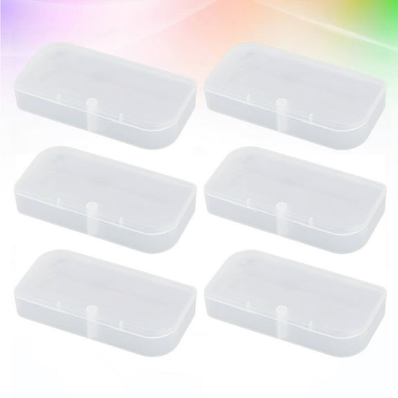 PAMINGONO Small Storage Case Transparent Plastic 6Pcs for Tool and Part Organization