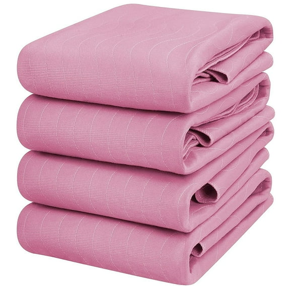 4 Pack Quilted Washable & Absorbent Bed Pad Waterproof Incontinence Pads for Adults and Kids, 34 x 36 inches