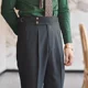 thumbnail image 3 of Pantalones de traje de negocios de pierna ancha para hombre, pantalones drapeados fluidos para hombre, pantalones vintage de verano 2024, finos, informales, económicos, nuevos, 3 of 5