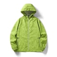 thumbnail image 2 of Baqcunre Women's Clothing, Womens Waterproof Rain Jacket, Lightweight Windproof Full Zip Packable Raincoat Windbreaker with Hood (S-5XL) Valentines Day Gifts, 1Pc Blouse Green M, 2 of 4