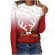 thumbnail image 1 of Camisas Navideñas Para Mujer Tops de Manga Larga Jersey de Cuello Redondo Informal Con Estampado de Ciervos en 3D Odeerbi ODB199878, 1 of 5