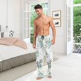 thumbnail image 7 of Succulent Eucalyptus Geometric Mens Pajama Pants Sleepwear Lounge Men's Pajama Bottoms Gift for Family, 7 of 7