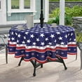 thumbnail image 4 of 4th of July Tablecloth Memorial Day Patriotic Table Cloths Waterproof American Flag Table Cloth with Umbrella Hole 60 x 60 inch for Outdoor Round Table, 4 of 6
