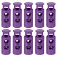 thumbnail image 1 of Unique Bargains 30Pack 4mm Cord Lock Plastic Double Hole Spring Toggle Stoppers, Dark Purple, 1 of 5