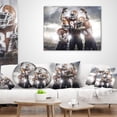 thumbnail image 4 of Designart American Footballer in Action - Sport Throw Pillow - 12x20, 4 of 5