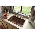 thumbnail image 2 of Elkay Quartz Classic 33" x 22" x 10", Equal Double Bowl Drop-in Sink with Aqua Divide, Mocha, 2 of 2