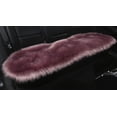 thumbnail image 4 of 1 piece - imitation wool winter car seat - reddish brown - (thick version) front row single seat, 4 of 4