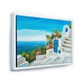 thumbnail image 3 of House With Colorful Flowers Near The Sea IV 40 in x 30 in Framed Painting Canvas Art Print, by Designart, 3 of 5