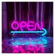 thumbnail image 2 of Letrero De Neón Open Con Luz LED Regulable Para Publicidad En Negocios Tiendas, Bares Y Cafeterías Decoración 30cmx14cm, 2 of 6