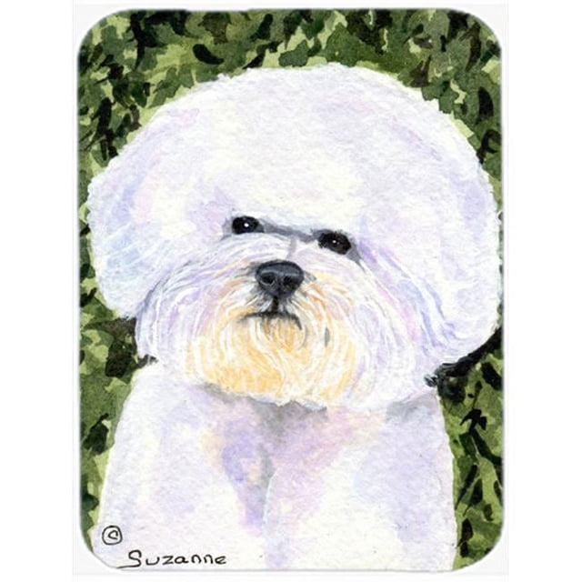 Carolines Treasures SS8829LCB Bichon Frise Glass Cutting Board- Large