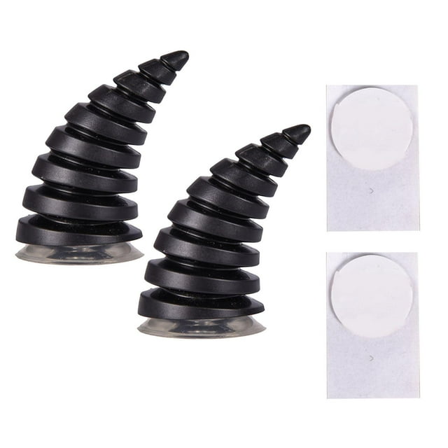 2 Pcs Autocollants de Décoration pour Casque Spirale Noir
