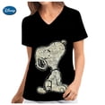 thumbnail image 5 of Camiseta de Snoopy de Estados Unidos para mujer, uniformes de trabajo hospitalarios informales, ropa de trabajo de cuello en V y manga corta, ropa de enfermera de dibujos animados para mujer, 5 of 5