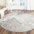 thumbnail image 2 of SAFAVIEH Adirondack Hortense Floral Area Rug, Silver/Ivory, 3' x 3' Round, 2 of 5