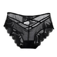 thumbnail image 1 of B91xZ Strings pour Femmes Culottes Invisibles Bikini Extensibles Doux, m Noir, 1 of 4