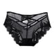 thumbnail image 1 of Braguitas sexy de encaje negro de cintura alta para mujer - Braguitas de talla grande - Poliéster/spandex - Cobertura total - M-XL, 1 of 4