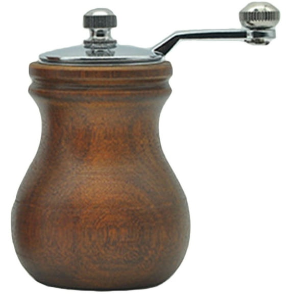 2Pcs Refillable Pepper Wooden Manual Kitchen Pepper Mill Salt Manual