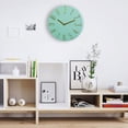 thumbnail image 4 of Reloj de pared redondo silencioso fácil de leer reloj decorativo de estilo minimalista moderno, 4 of 6